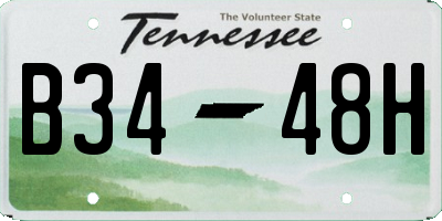 TN license plate B3448H