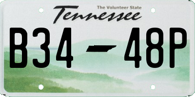 TN license plate B3448P