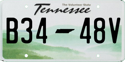 TN license plate B3448V