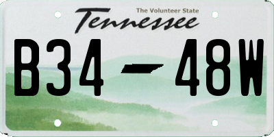 TN license plate B3448W