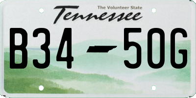 TN license plate B3450G