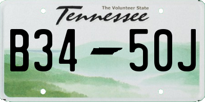 TN license plate B3450J
