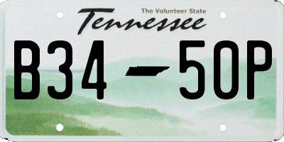 TN license plate B3450P