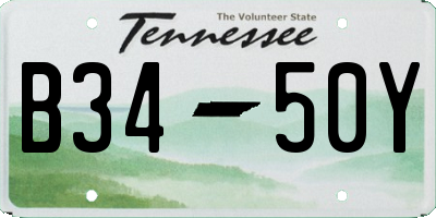 TN license plate B3450Y