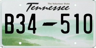 TN license plate B3451O