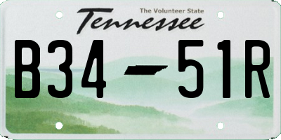 TN license plate B3451R