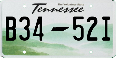 TN license plate B3452I