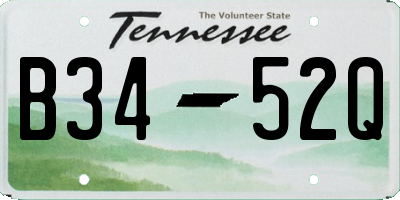 TN license plate B3452Q