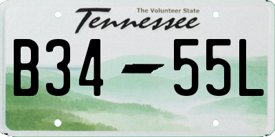 TN license plate B3455L
