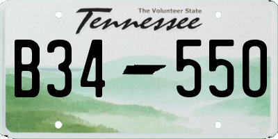 TN license plate B3455O