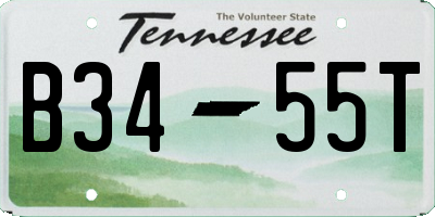TN license plate B3455T