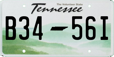 TN license plate B3456I