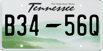 TN license plate B3456Q