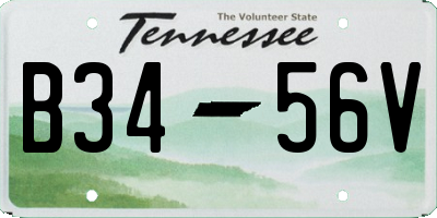 TN license plate B3456V