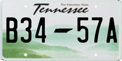 TN license plate B3457A