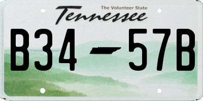 TN license plate B3457B