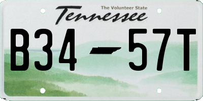 TN license plate B3457T