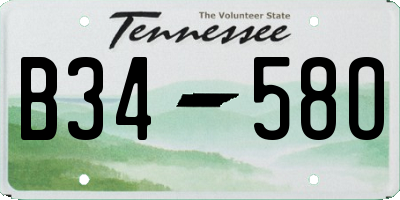 TN license plate B3458O