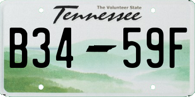 TN license plate B3459F