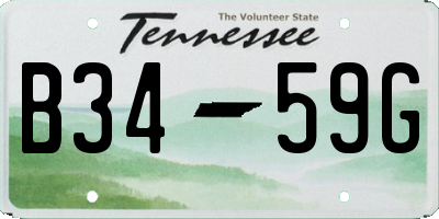 TN license plate B3459G