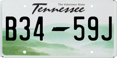 TN license plate B3459J