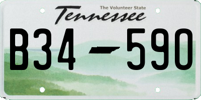 TN license plate B3459O