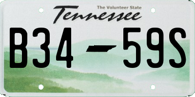 TN license plate B3459S
