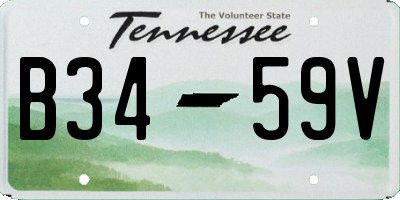 TN license plate B3459V
