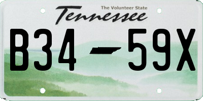 TN license plate B3459X