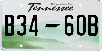 TN license plate B3460B