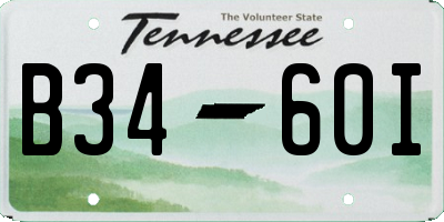 TN license plate B3460I