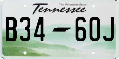 TN license plate B3460J