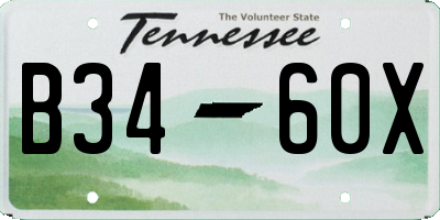 TN license plate B3460X