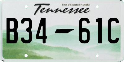 TN license plate B3461C