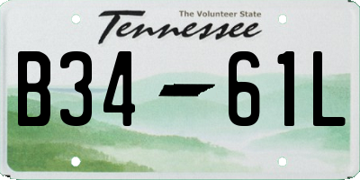 TN license plate B3461L