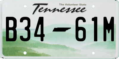 TN license plate B3461M