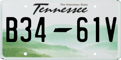TN license plate B3461V