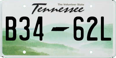 TN license plate B3462L
