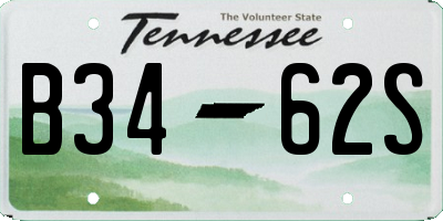 TN license plate B3462S