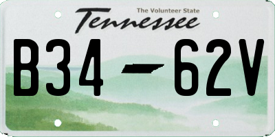 TN license plate B3462V