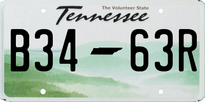 TN license plate B3463R