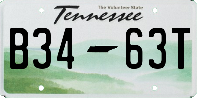 TN license plate B3463T