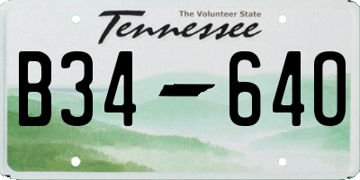 TN license plate B3464O