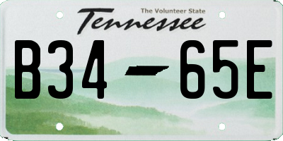 TN license plate B3465E