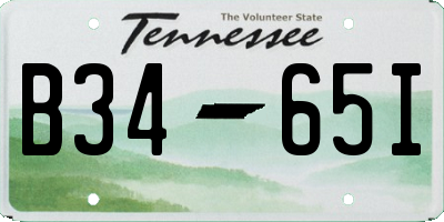 TN license plate B3465I