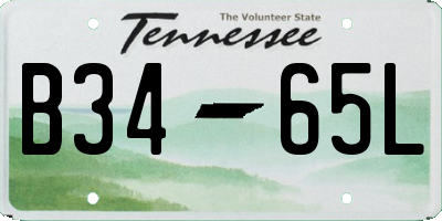 TN license plate B3465L