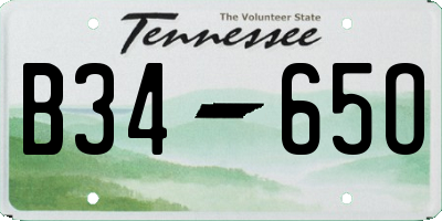 TN license plate B3465O