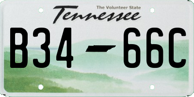 TN license plate B3466C