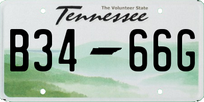 TN license plate B3466G