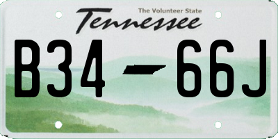 TN license plate B3466J